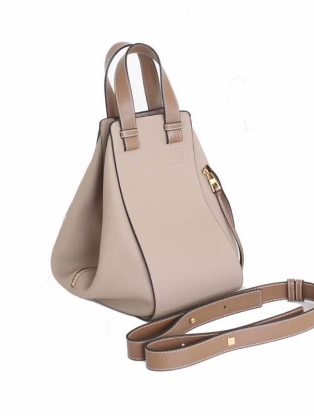 Loewe Medium Hammock Bag Sand and Mink - Picture 2 of 5